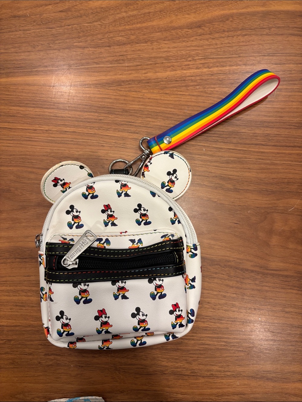 Loungefly Disney Mickey & Minnie Pride Mini Backpack Wristlet